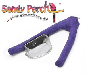 Sandy Perch  ::  Coating the World Naturally  :: The finest conditioning perches for your bird, parrots, macaws, parakeets, etc. ::  Made with 100% FDA approved ingredients!