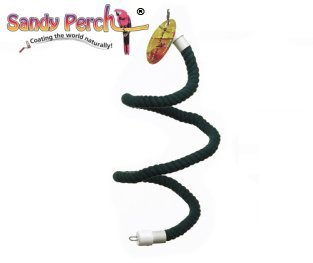 Cotton Bungee comes in 3 colors  blue, green, lilac & 3 sizes: 1/2, 3/4, 1  ::  Sandy Perch  ::  Coating the World Naturally  :: The finest conditioning perches for your bird