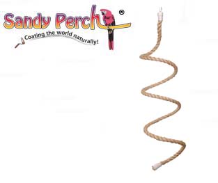Sisal Bungee comes in 2 sizes: 1, 1/4  ::  Sandy Perch  ::  Coating the World Naturally  :: The finest conditioning perches for your bird